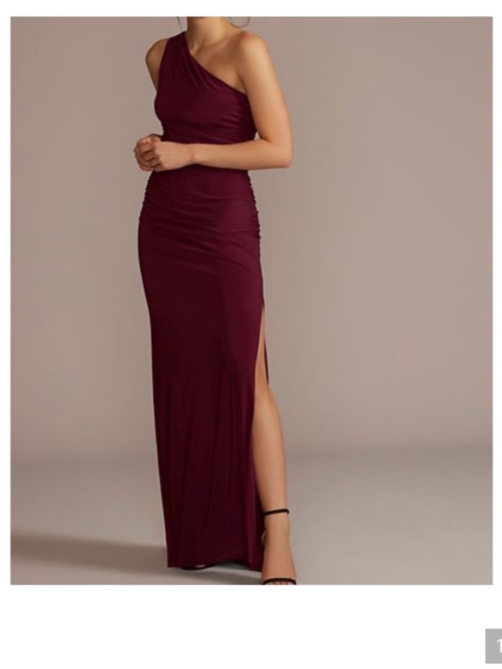 David’s Bridal Wine Formal Bridesmaid Dress
